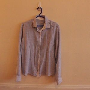 Blue and white vintage striped shirt